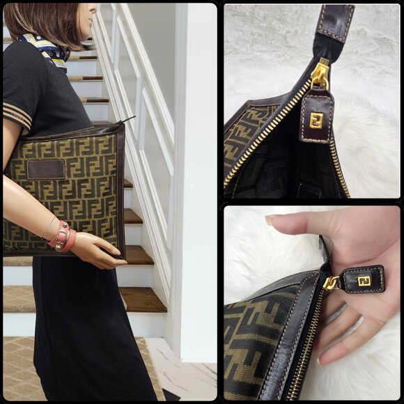 FENDI Zucca Pattern FF Clutch - Picture 14 of 17